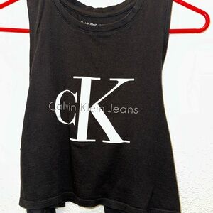 Calvin Klein Jeans Black Crop Tank Top